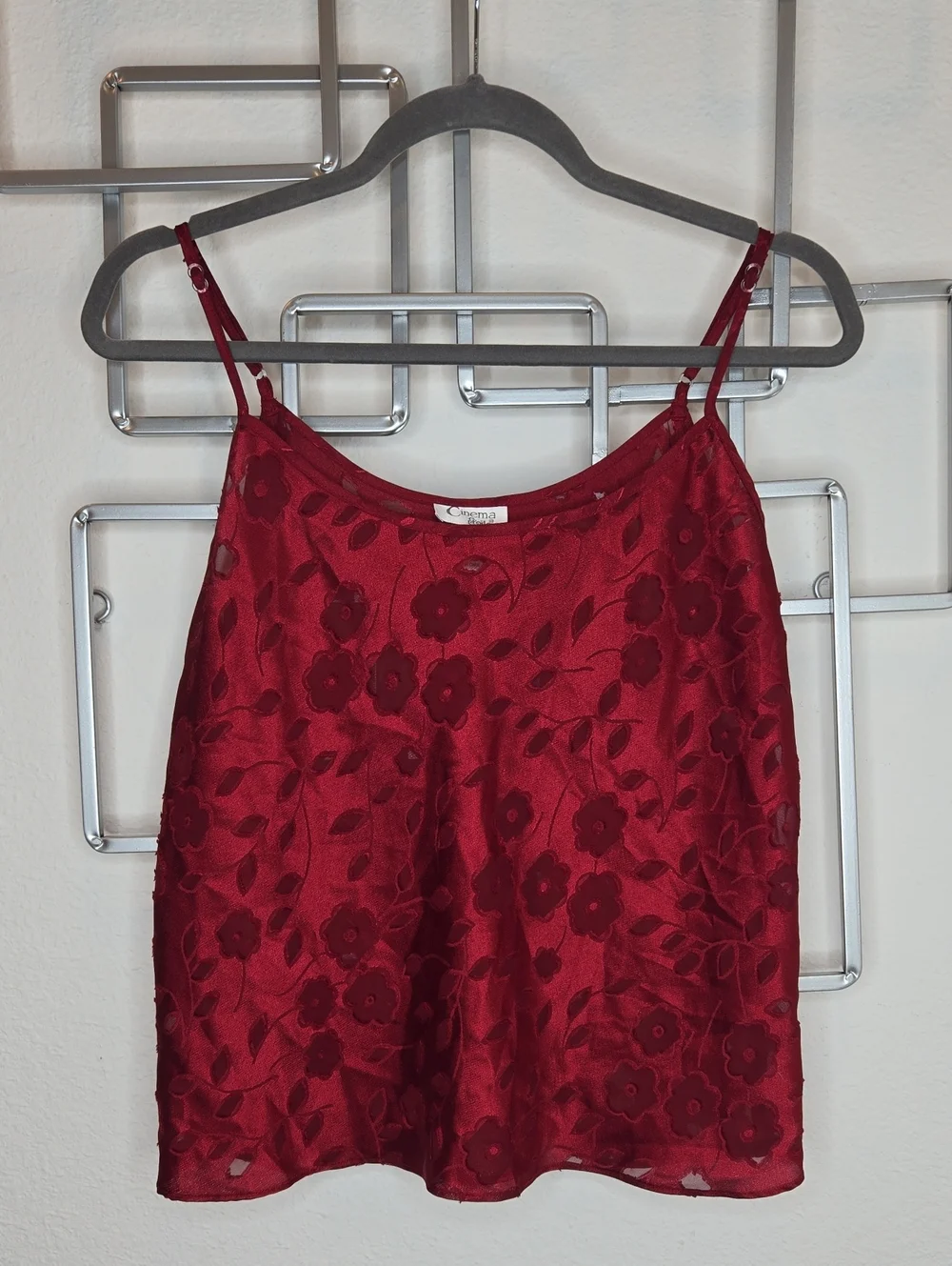 Cinema Etoile Vintage Chemise And Shorts Lingerie Set Maroon Medium